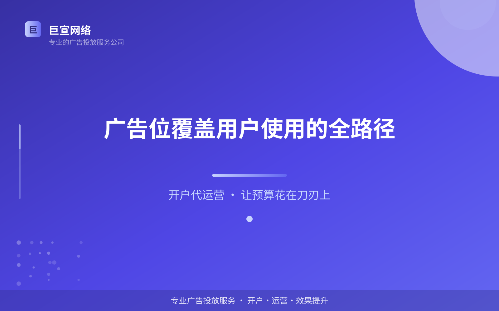 广告位覆盖用户使用的全路径（费用与预算参考）