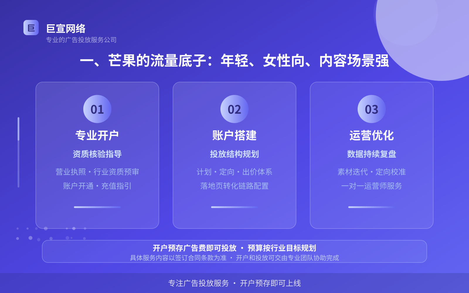 一、芒果的流量底子:年轻、女性向、内容场景强(费用与预算参考) 一、芒果的流量底子:年轻、女性向、内容场景强(费用与预算参考)