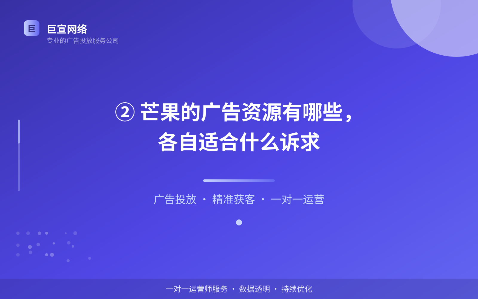 ② 芒果的广告资源有哪些,各自适合什么诉求(服务内容介绍) ② 芒果的广告资源有哪些,各自适合什么诉求(服务内容介绍)